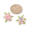 304 Stainless Steel Flower Stud Earrings EJEW-MZ00457-04-3