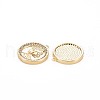 Brass Micro Pave Clear Cubic Zirconia Pendants KK-S364-080-2
