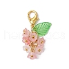7Pcs Acrylic Flower Pendant Decorations HJEW-JM03089-4