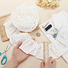 Cotton Pleated Lace Trim Ribbon OCOR-WH0097-25B-3