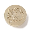 Golden Tone Wax Seal Brass Stamp Head DIY-B079-02G-24-1