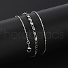 Brass Cable & Flat Sequin Chains Necklaces for Women NJEW-D302-40P-2