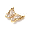 Brass Micro Pave Cubic Zirconia Pendants KK-U042-11G-03-2