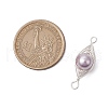Copper Wire Wrapped Shell Pearl Connector Charms PALLOY-JF03114-02-2
