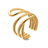 304 Stainless Steel Multi-layer Open Cuff Rings for Women STAS-Z108-03G-01-4