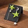 Brass Cubic Zirconia Stud Earrings EJEW-D301-03G-04-3