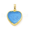 Real 18K Gold Plated Eco-friendly Rack Plating Brass Enamel Pendants KK-F843-06G-02-1