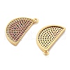 Brass Micro Pave Colorful Cubic Zirconia Pendants KK-L228-07G-2