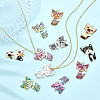 CHGCRAFT 26Pcs 13 Style Alloy Enamel Printed Pendants FIND-CA0006-41-4