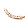 Brass Micro Pave Clear Cubic Zirconia Pendants KK-C076-21G-2