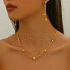 Luxury Brass Round Bead Pendant Earrings & Necklaces Set for Women's Daily Party ND7080-3