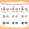 Unicraftale 72Pcs 9 Style Ion Plating(IP) 304 Stainless Steel Bead Caps STAS-UN0049-12-3
