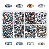 Olycraft 240Pcs 8 Colors Electroplated Natural Lava Rock Beads G-OC0002-03-1