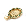 Brass Micro Pave Cubic Zirconia Pendants X-KK-P233-05G-01-3