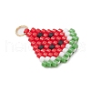 Glass Seed Beaded Watermelon Pendants PALLOY-CJ00124-3