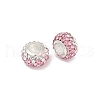 Alloy Rhinestone Clay Pave Beads ALRI-D300-02S-06-2