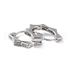Sun Shape Clear Cubic Zirconia Small Hoop Earring for Her EJEW-C002-07P-RS-2