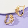 Brass Micro Pave Clear Cubic Zirconia Clip-on Earrings EJEW-F895-22A-G-3