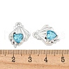 UV Plating Alloy with Rhinestone Pendants FIND-M033-26P-01-3