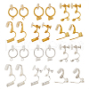 Brass Clip-on Earrings Findings KK-TA0007-66-4