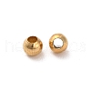 Glossy Brass Round Spacer Beads KK-WH0055-01LG-2