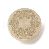 Golden Tone Wax Seal Brass Stamp Head DIY-B079-02G-16-1