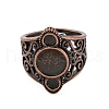 Brass Open Cuff Ring Components KK-U074-14R-2