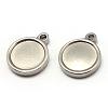 Tarnish Resistant 304 Stainless Steel Pendant Cabochon Settings STAS-T001-11-1
