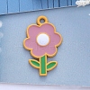 Spray Painted Alloy Enamel Pendants HUDU-PW0001-007A-01-1