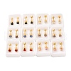 Flat Round Glass Ear Fake Plugs EJEW-H105-22G-B-1
