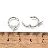 304 Stainless Steel Double Horns Hoop Nose Rings AJEW-D306-08P-2