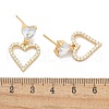 Rack Plating Brass Micro Pave Clear Cubic Zirconia Stud Earrings for Women EJEW-C125-02G-5