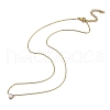 304 Stainless Steel Crystal Cubic Zirconia Triangle Pendant Necklaces for Women NJEW-Z064-02G-4