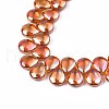 Electroplate Glass Beads Strand EGLA-S188-27-B01-3