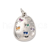 Brass Micro Pave Cubic Zirconia Pendants KK-U033-17P-1