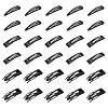 BENECREAT 60Pcs 3 Style Iron Snap Hair Clips Findings PHAR-BC0001-01-1