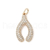 Brass Micro Pave Cubic Zirconia Pendants KK-Z107-15G-04-1