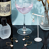 SUNNYCLUE DIY Initial Letter A~Z Alphabet Brass Enamel Wine Glass Charm Rings Making Kits DIY-SC0024-59B-4