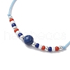 Independence Day Glass Seed Beads Braided Bead Bracelets BJEW-MZ00179-01-4