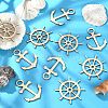 100pcs 2 Styles Nautical Theme Wood Big Pendants WOOD-CJ0001-72-6