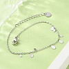 304 Stainless Steel Cable Chain Bracelets for Women BJEW-A036-22P-3
