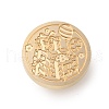 Golden Tone Wax Seal Brass Stamp Heads AJEW-U008-02G-03-2
