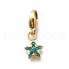 Star 304 Stainless Steel Rhinestone Pendants Decoration STAS-R159-57G-02-1