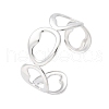 304 Stainless Steel Cuff Bangles for Women BJEW-D306-07P-2