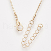 Brass Square Snake Chain Necklace Making X-MAK-T006-10A-KC-2