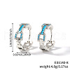 Fashionable Brass Cubic Zirconia Ring Hoop Earrings DR3389-6-1