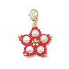 Glass Seed Beads Pendant Decorations HJEW-MZ00170-4