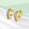 Brass Micro Pave Clear Cubic Zirconia Hoop Earrings EJEW-H158-16A-GP-3
