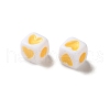 Opaque Acrylic Beads OACR-D301-06G-2