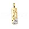 Brass Micro Pave Cubic Zirconia Pendants KK-B126-02G-I-1